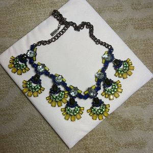 BAUBELBAR statement necklace, blue and yellow, great condition, sparkly piece